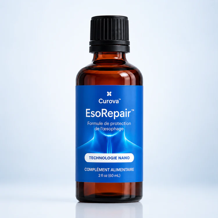 Curova EsoRepair™ — Formule liquide nano pour apaiser et protéger l’œsophage irrité