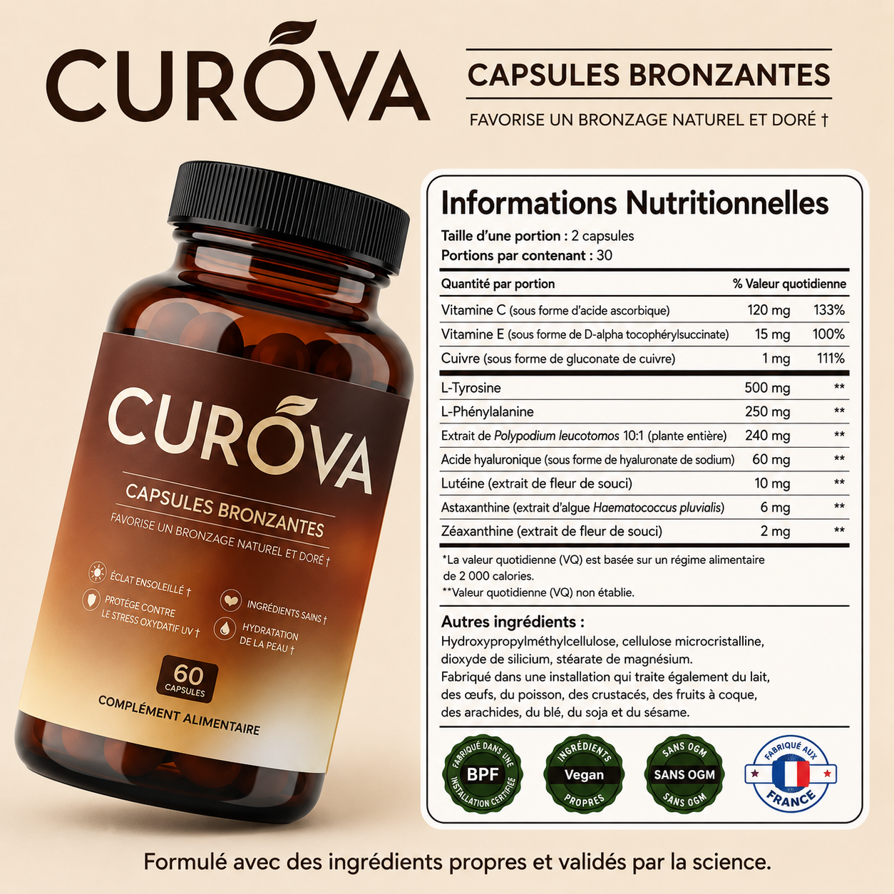 Capsules autobronzantes
