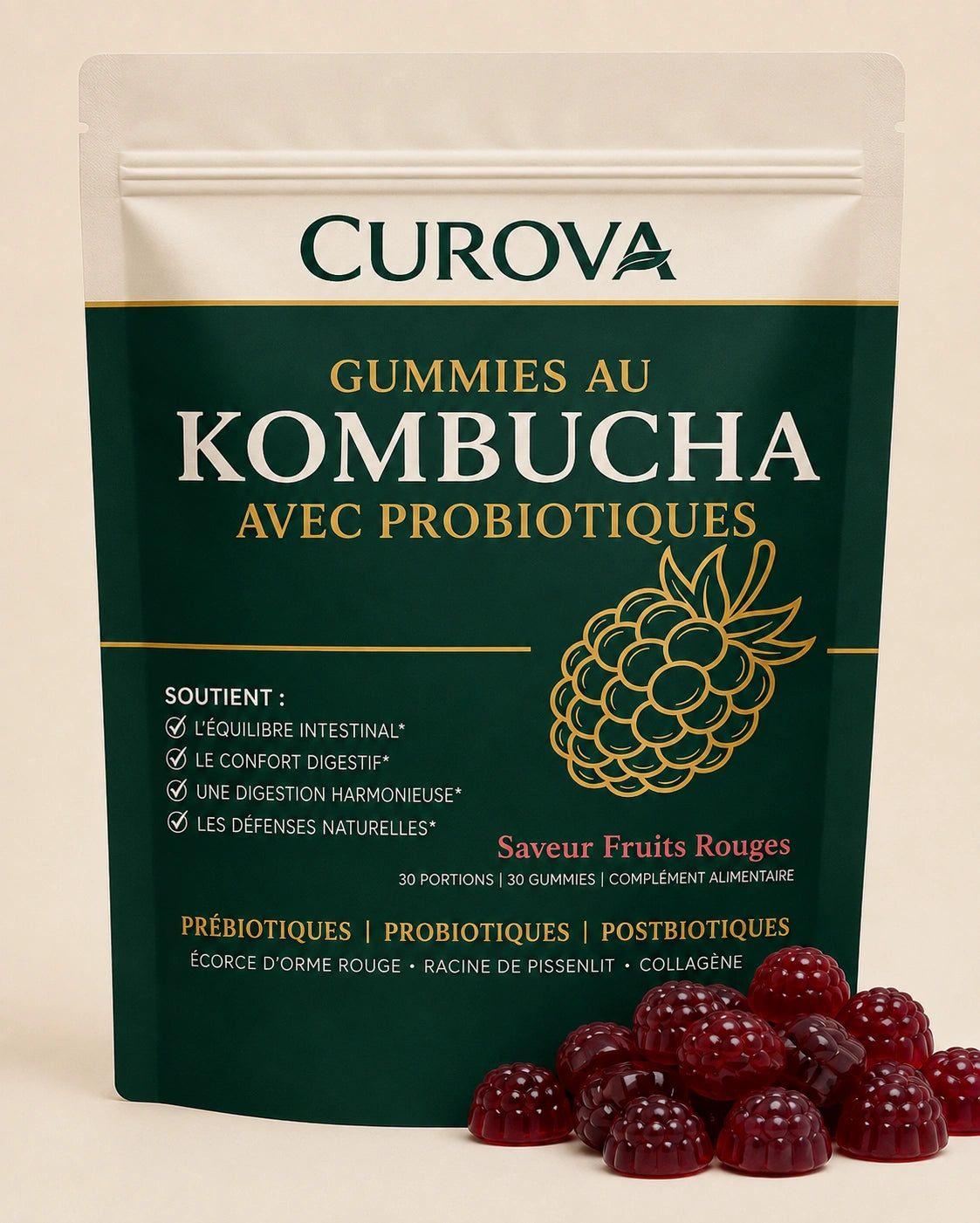 Gummies au Kombucha avec Probiotiques pour le Confort Digestif