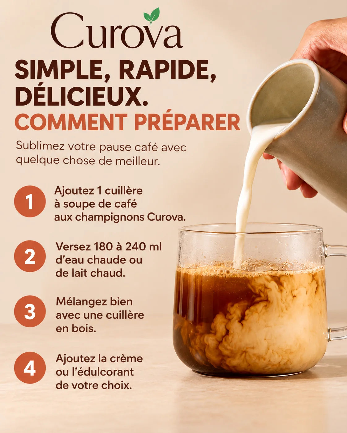 Curova™ Café aux Champignons