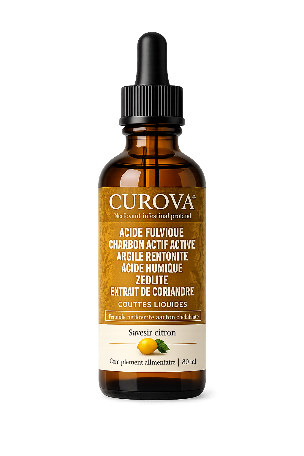 Gouttes de rinçage à l'acide fulvique Curova
