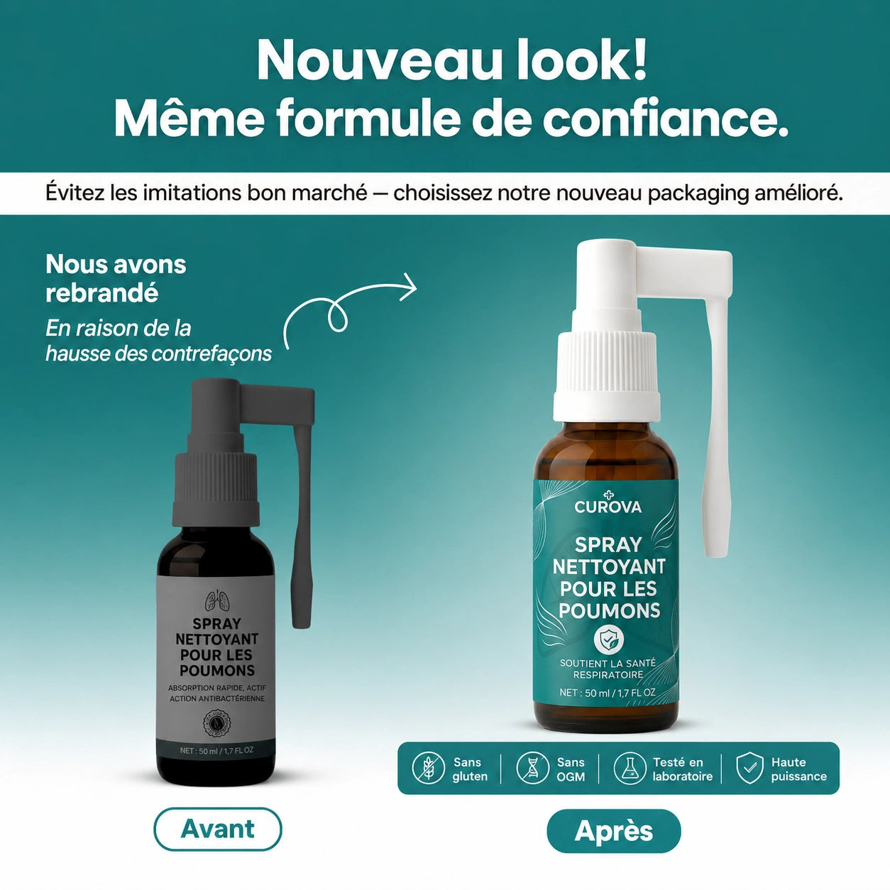 Spray purifiant pour les poumons CUROVA™