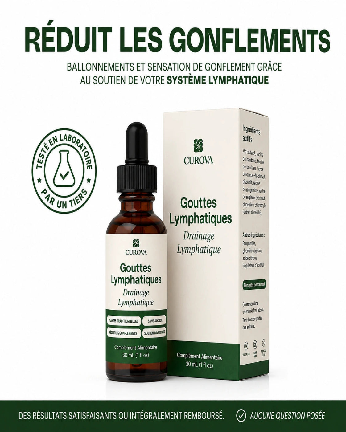 Gouttes de drainage lymphatique Curova