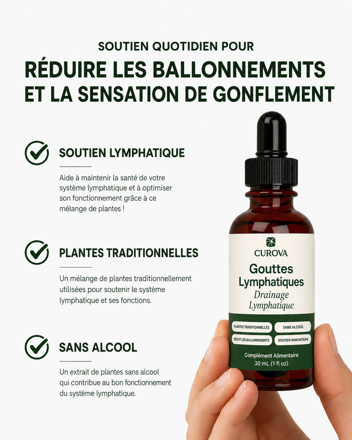 Gouttes de drainage lymphatique Curova