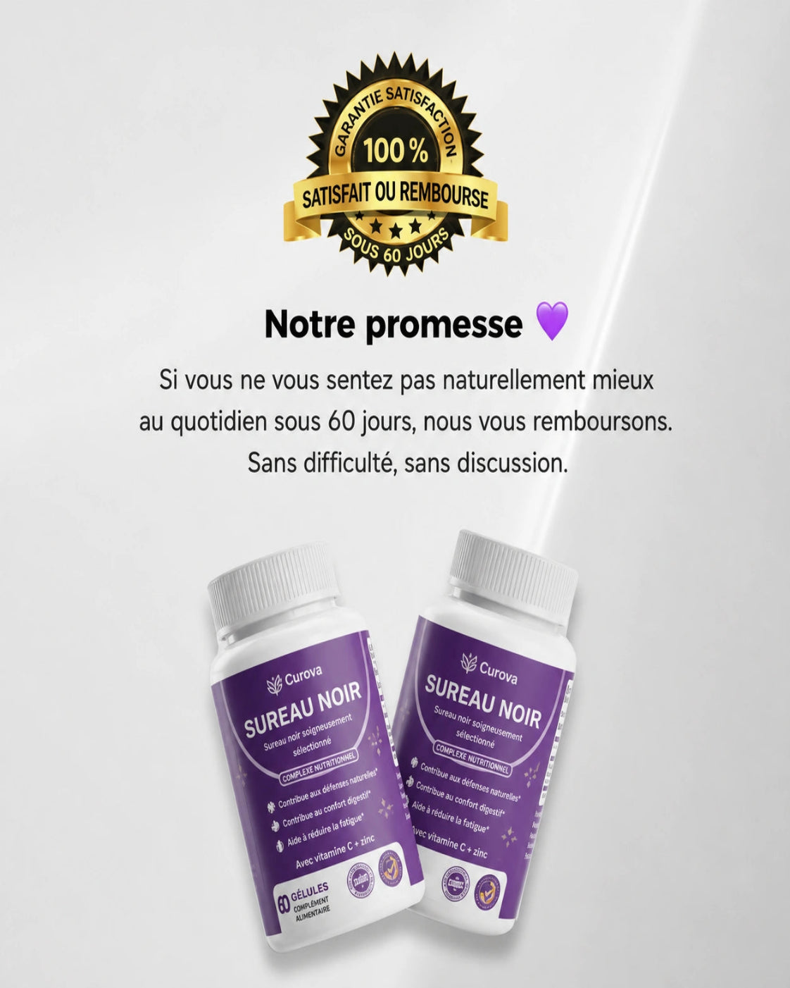 Curova – Complexe confort digestif au sureau noir, zinc et vitamine C – Complément alimentaire