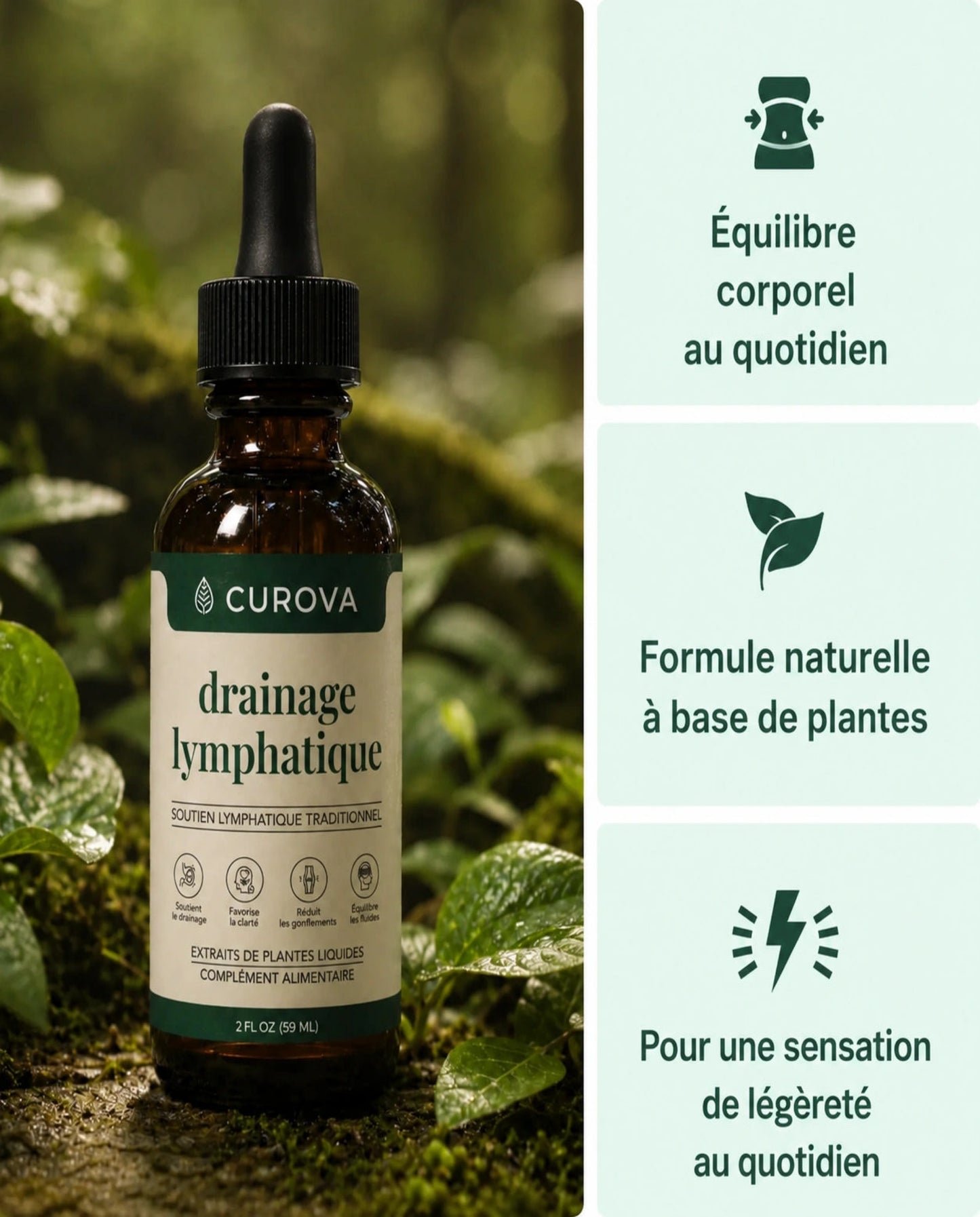 CUROVA® — Gouttes de drainage lymphatique