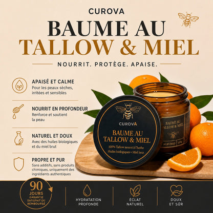 Baume au miel et au suif de bœuf nourri à l'herbe CUROVA