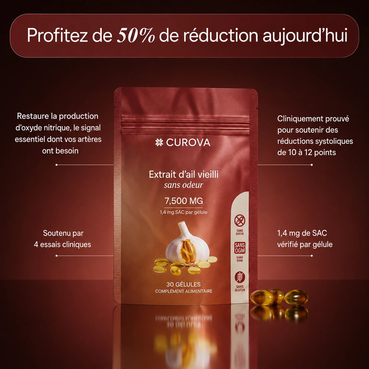 Le seul complément naturel dont l'efficacité pour faire baisser la tension artérielle a été cliniquement prouvée
