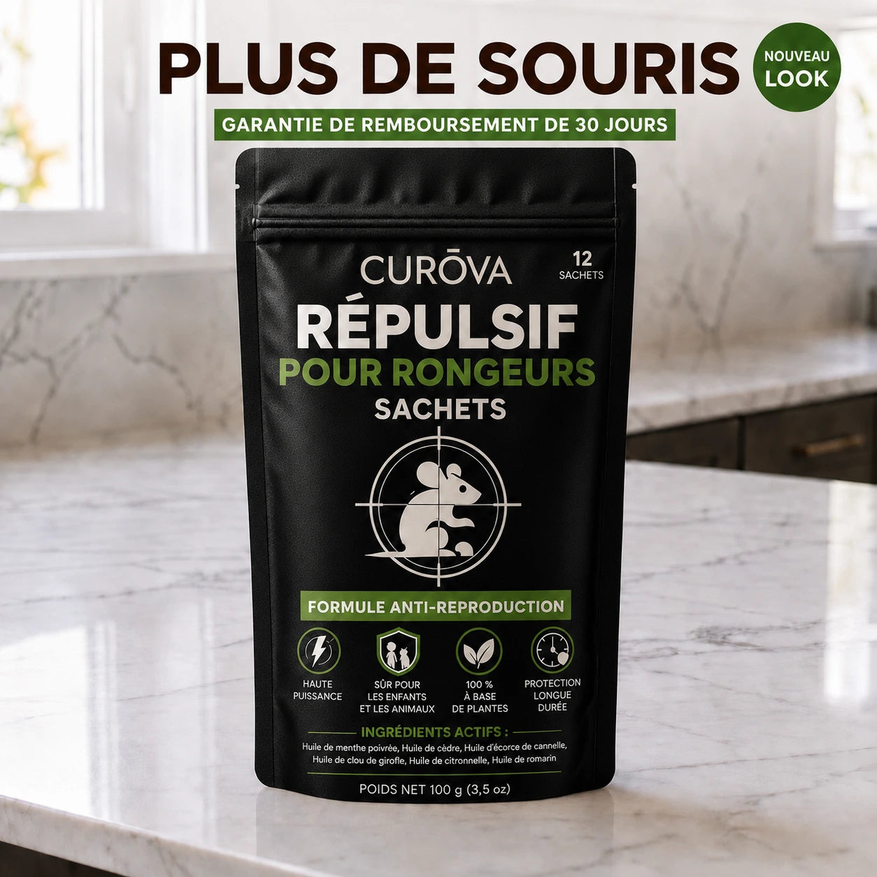 CURÓVA™ – Sachets répulsifs naturels contre les rongeurs