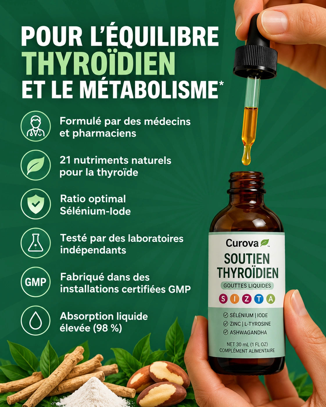 Curova™ Soutien Thyroïdien
